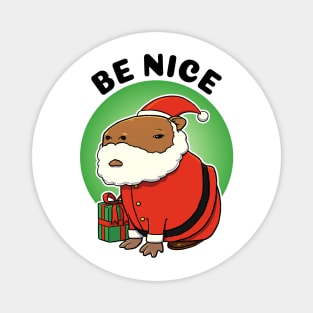 Be Nice Capybara Santa Magnet